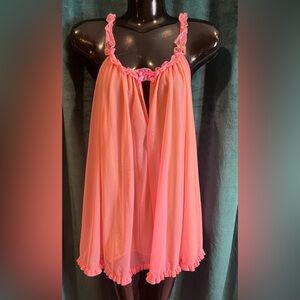 Vintage Betsey Johnson Intimates Babydoll Negligee Size Small